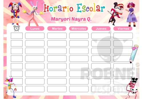 Circo Digital girl Horario Escolar